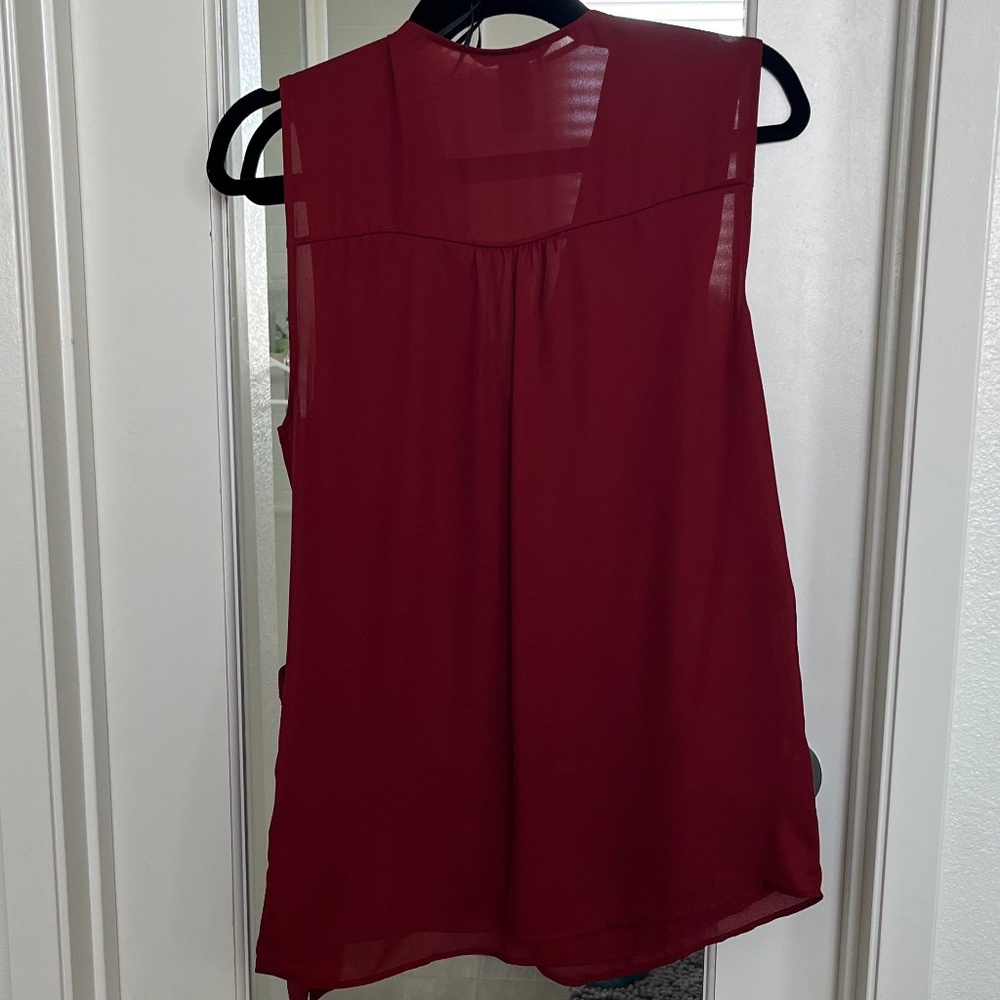 Maroon Sleevless Blouse